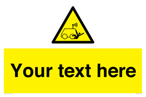 Custom warning run over by operator controlled machine